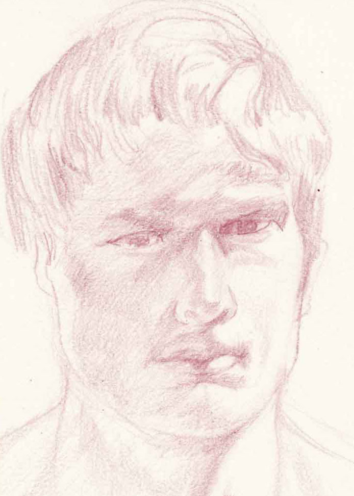 Portrait of a Young Man, Rosemary Penner, pencil crayon