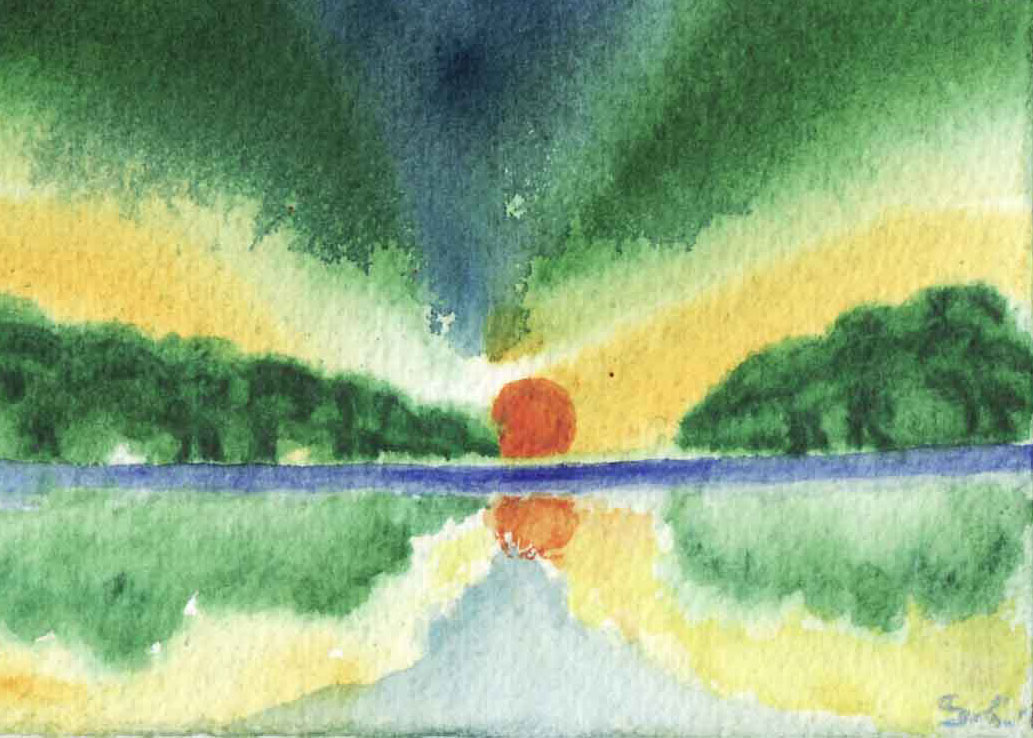Sunrise Sunset, Susan A.Cullen, watercolor