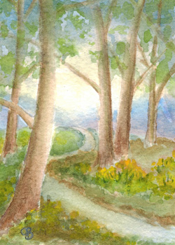 "Spring Walk" by Cheryl Breunig, Prairie du Sac WI - Watercolor
